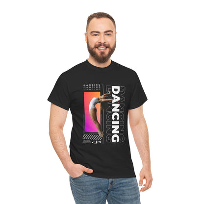 “Dancing” Streetwear-Inspired Female Dancer Unisex Heavy Cotton Tee – Urban Dance Graphic T-Shirt for Performers and Dance Lovers