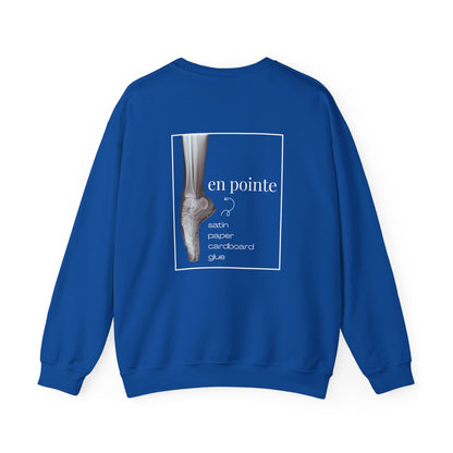 “I Dance en Pointe” - Optional Personalized Sleeve - Ballet Unisex Heavy Blend™ Crewneck Sweatshirt with Front and Back Print