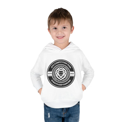 “Jeté Competition Team: Always Keep Dancing” Toddler Pullover Fleece Hoodie – Collegiate Dance Graphic |  Sweatshirt for Kids