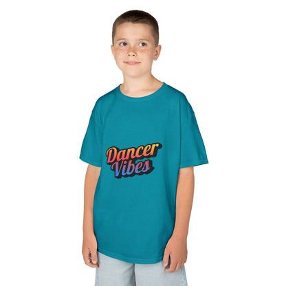 “Dancer Vibes” Colorful Graphic Tee for Kids | Dance-Themed Short Sleeve Shirt - Youth Dance T-Shirt