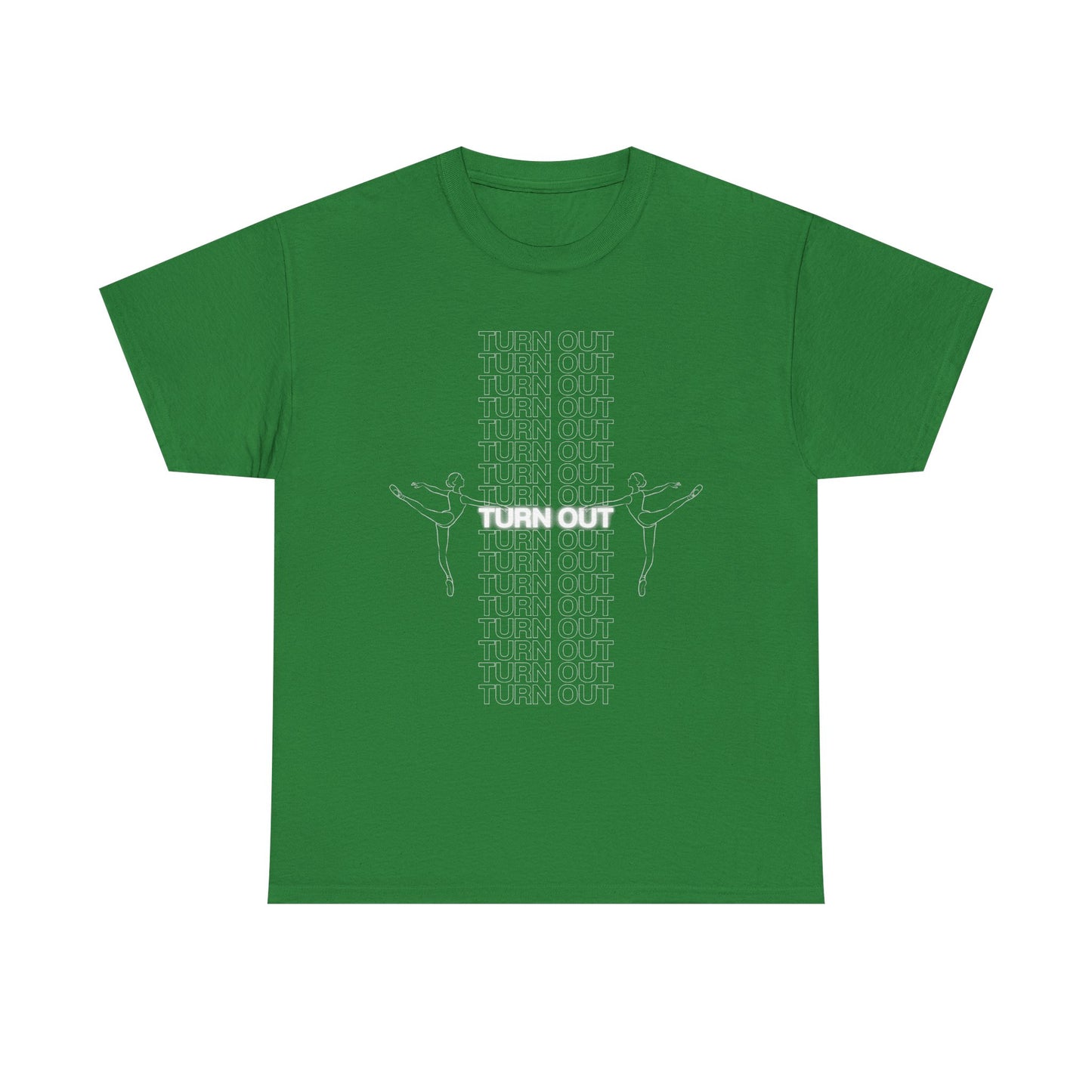 "Turn Out" Ballerina Graphic Unisex Heavy Cotton Tee – Ballet Dance T-Shirt for Dancers & Dance Enthusiasts