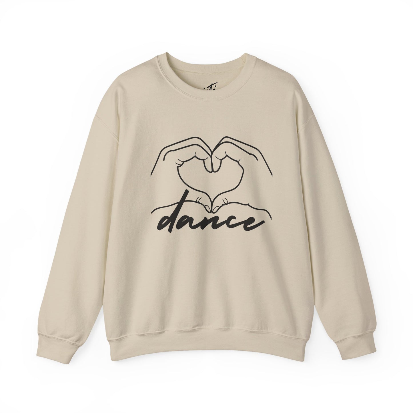 Dance Heart Hands Unisex Crewneck Sweatshirt – Hand Heart Graphic Dance Lover Pullover