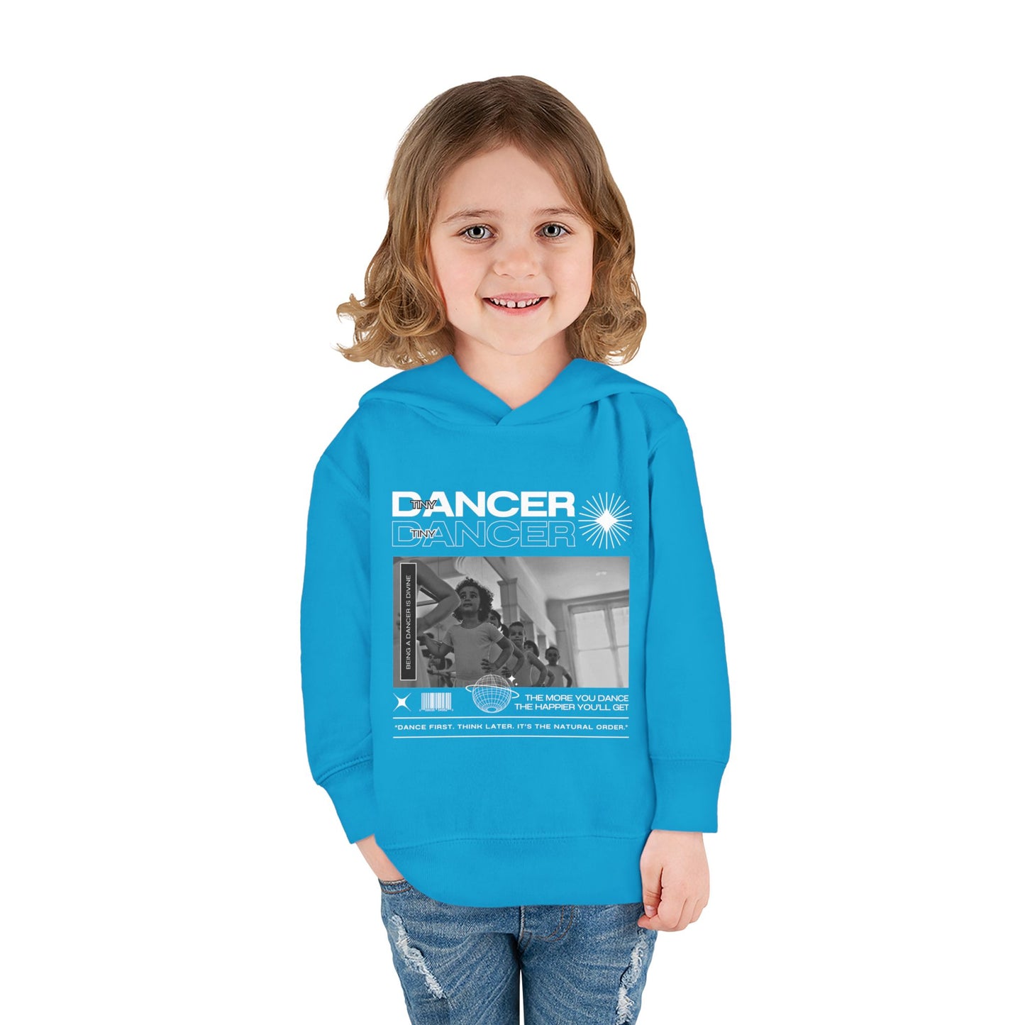 “Tiny Dancer” Toddler Pullover Hoodie – Streetwear-Inspired Ballet Class Graphic Sweatshirt for Kids