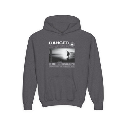 “Dancer” Arabesque on the Beach Graphic | Unisex Youth Hoodie – Streetwear-Inspired Ballet Dance Hoodie for Kids & Young Dancers