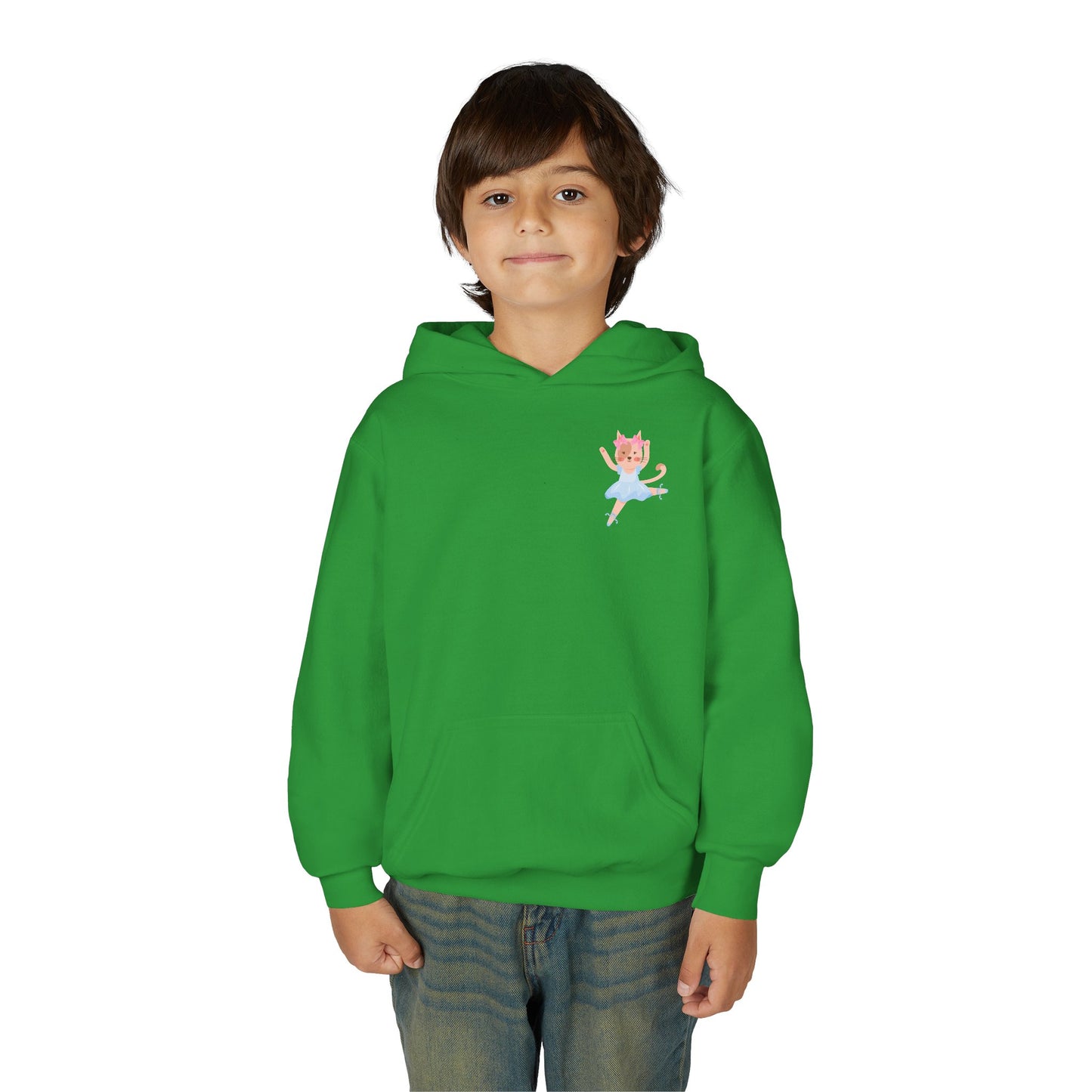 “Every Meow & Then I Dance” Adorable Dancing Cat Graphic | Cute Cat Dance Hoodie for Kids & Young Ballet Enthusiasts - Unisex Youth Hoodie