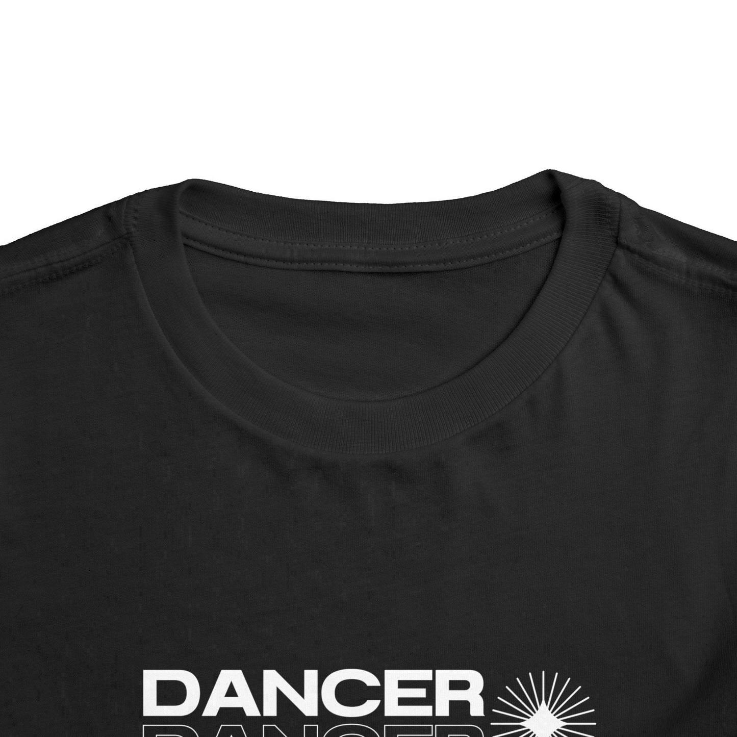 “Dancer" Toddler Short Sleeve T-Shirt – Streetwear-Inspired Ballet Barre Graphic Tee for Young Kids