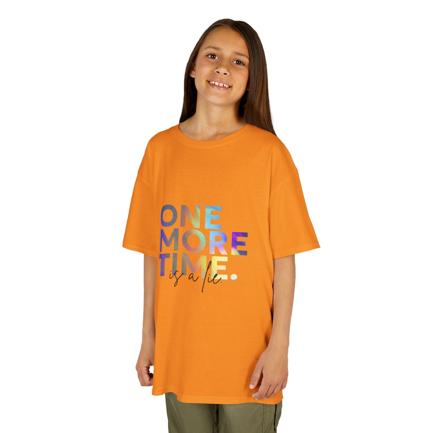 “One More Time is a Lie” Colorful Dancer Shirt – Funny Dance Practice Saying T-Shirt for Kids - Youth Dance Graphic Tee
