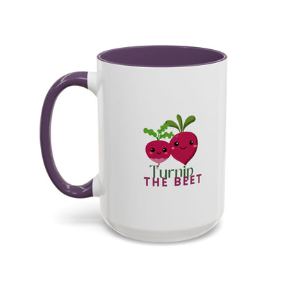 "Turnip the Beet" Accent Coffee Mug – Funny Dance Pun Ceramic Mug for Dancers and Music Lovers