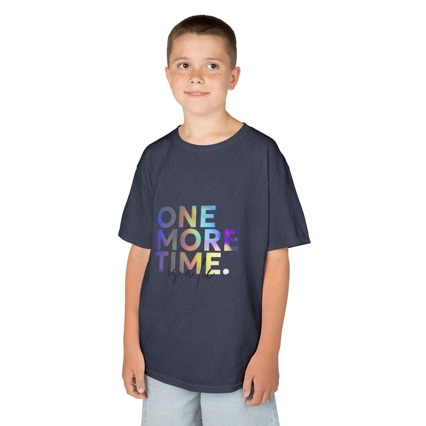 “One More Time is a Lie” Colorful Dancer Shirt – Funny Dance Practice Saying T-Shirt for Kids - Youth Dance Graphic Tee