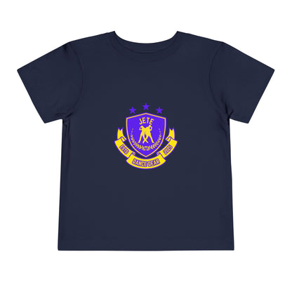 "Jeté Dance Gear" Toddler Dance T-Shirt – Collegiate-Inspired Dancer Graphic Short Sleeve Tee for Kids