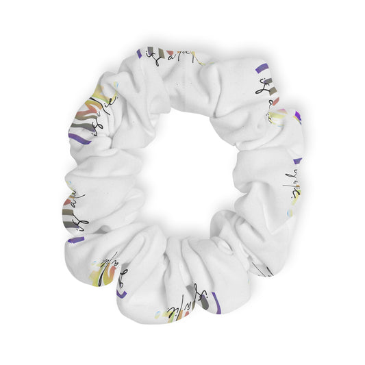 “One More Time Is a Lie” Scrunchie – Funny Dance Rehearsal Hair Accessory with Colorful Text Graphic