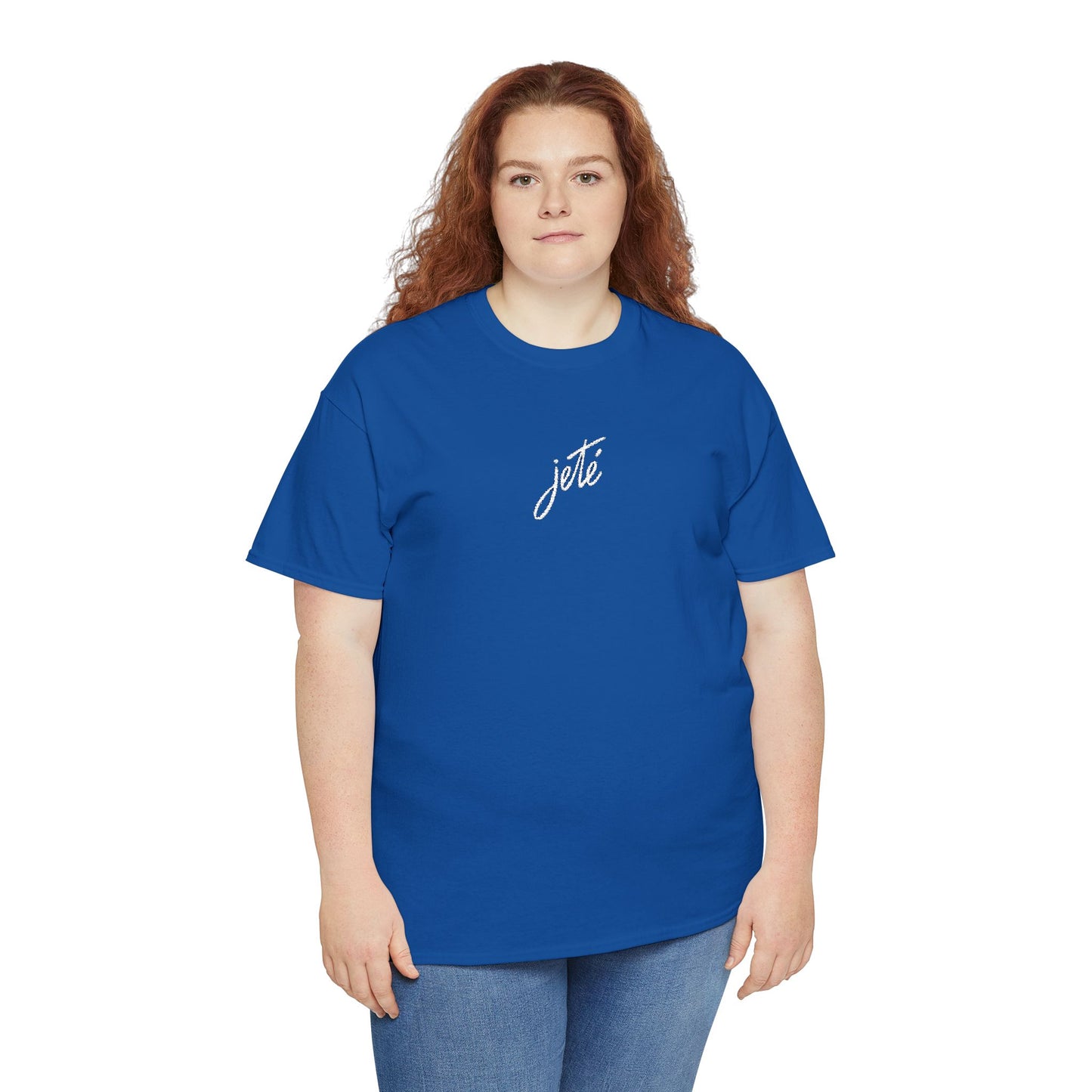 “Jeté” Official Embroidered Logo -Classic Dance Tee for Ballet & Dance Enthusiasts | Unisex Heavy Cotton™ T-Shirt