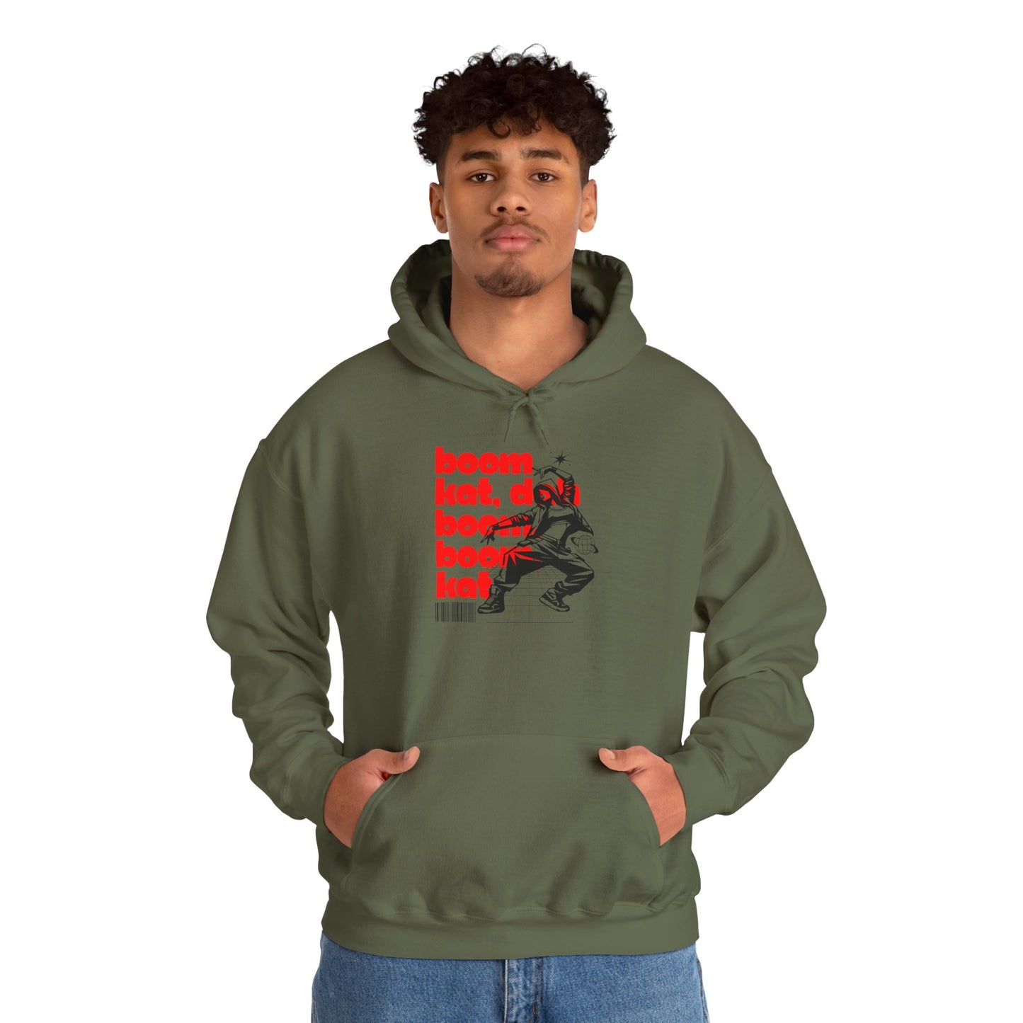 “Boom Kat” Hoodie – Unisex Hooded Sweatshirt with Bold Streetwear-Inspired Dance Graphic