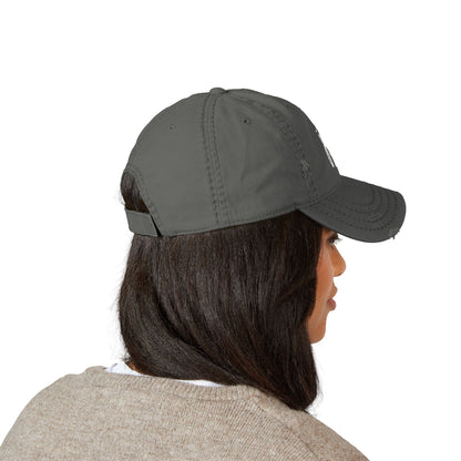 “Jeté” Embroidered Dance Logo - Unisex Distressed Baseball Cap – Vintage-Style Adjustable Hat for Dancers & Dance Lovers