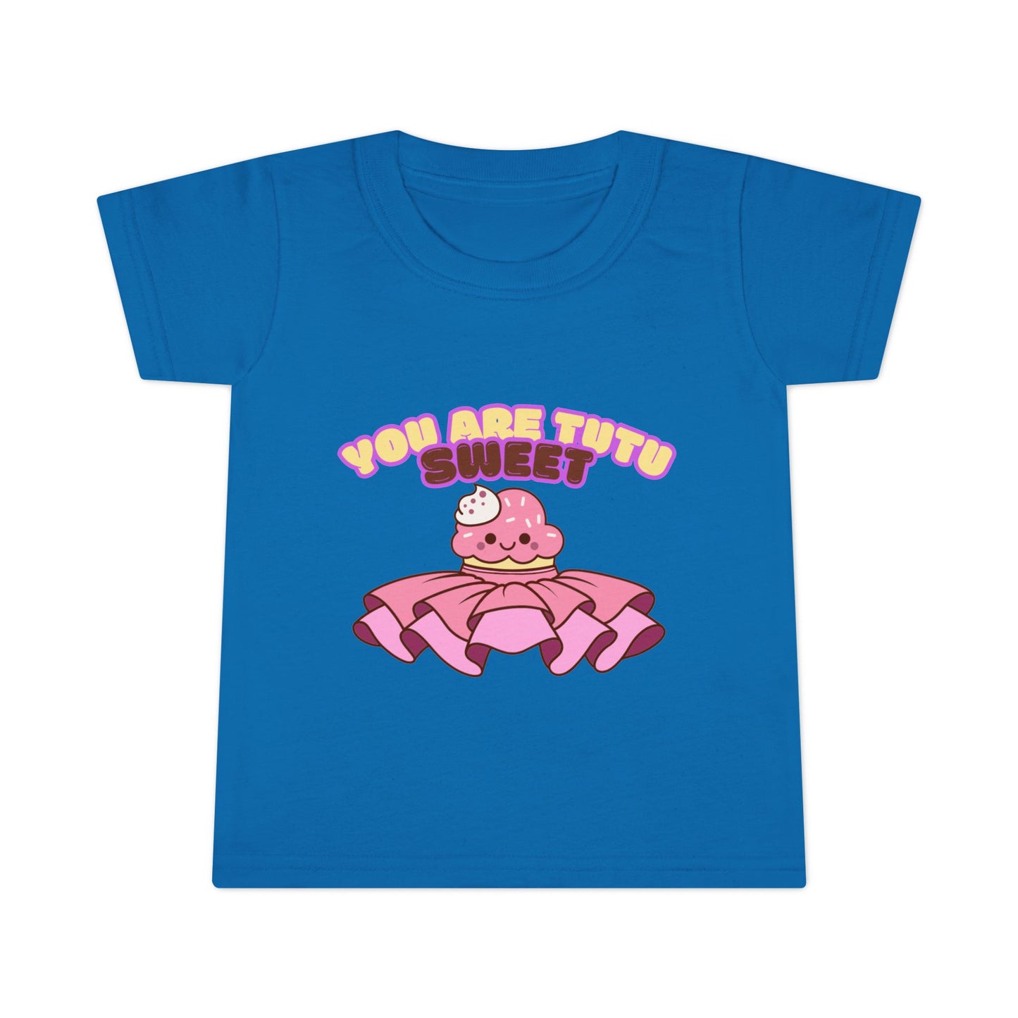 "You Are Tutu Sweet" Toddler Dance T-Shirt – Kawaii Cupcake in Tutu Graphic Short Sleeve Tee for Kids