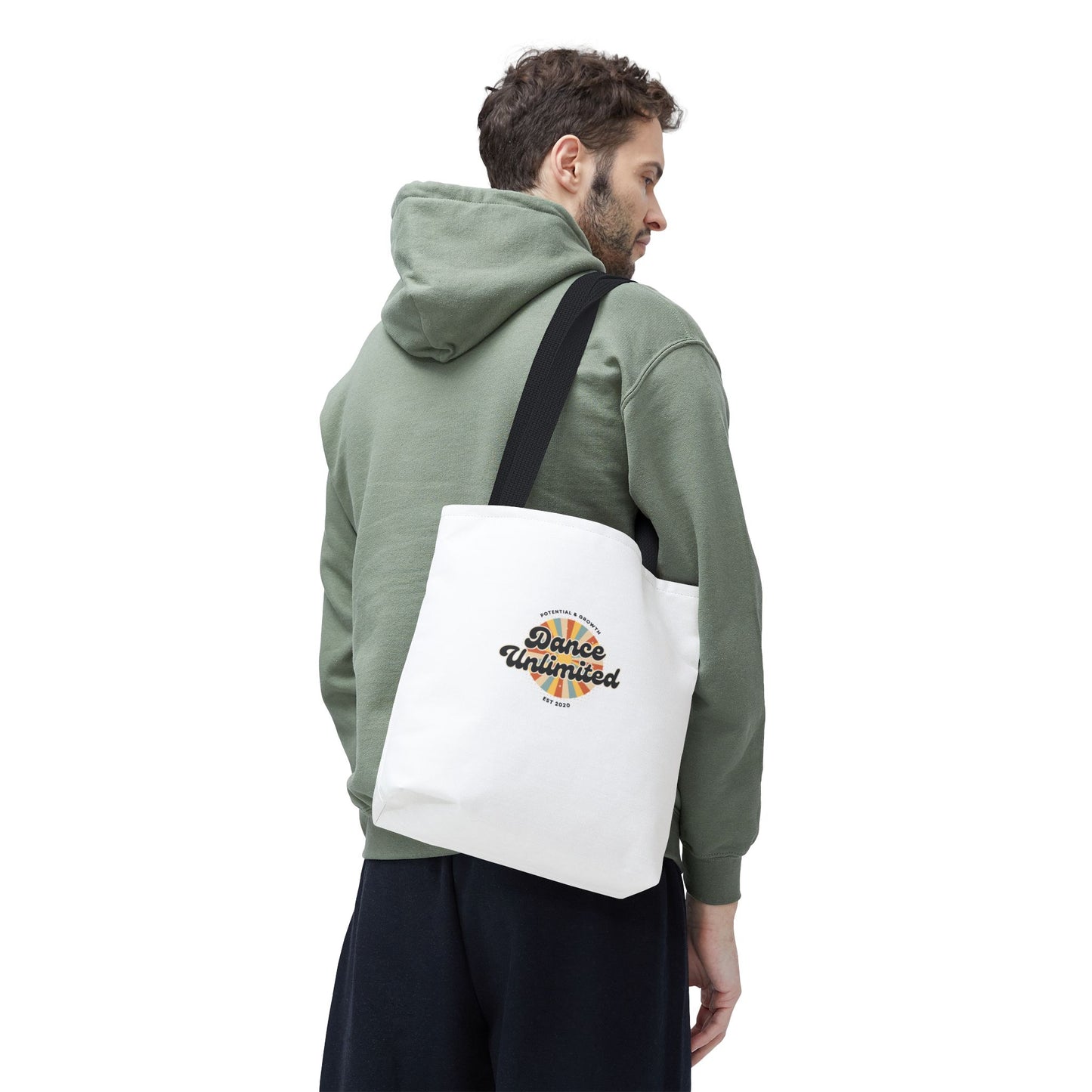 "Dance Unlimited, Potential & Growth" Canvas Tote Bag – Retro Graphic Dance Bag | Stylish Reusable Dance Tote for Dancers & Dance Moms