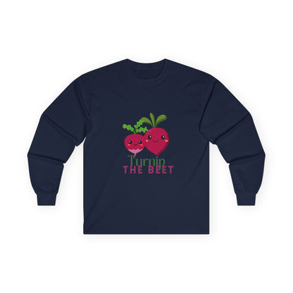"Turnip the Beet" Unisex Long Sleeve Tee – Funny Dance Pun Shirt with Cute Pepper Graphic for Dancers & Veggie Lovers