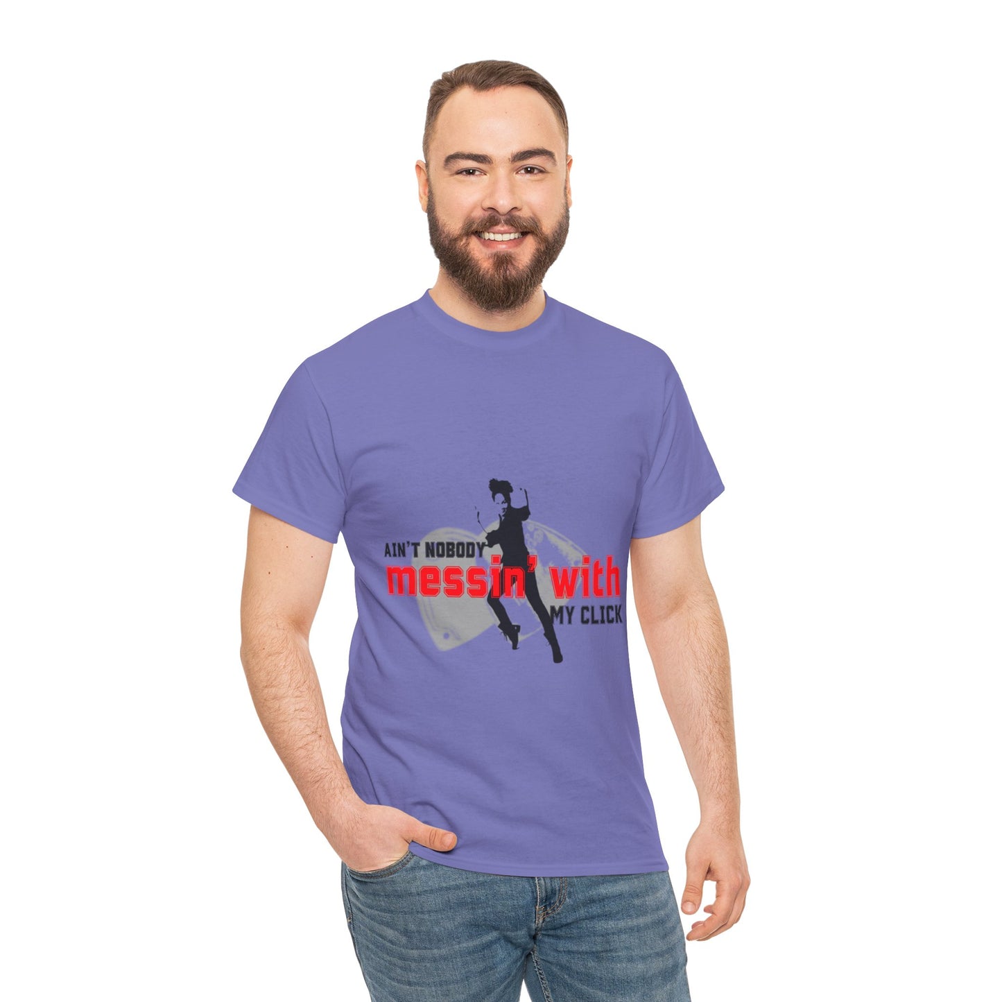 "Ain’t Nobody Messin’ With My Click" Tap Dance Tee – Unisex Heavy Cotton T-Shirt with Taps & Dancer Graphic