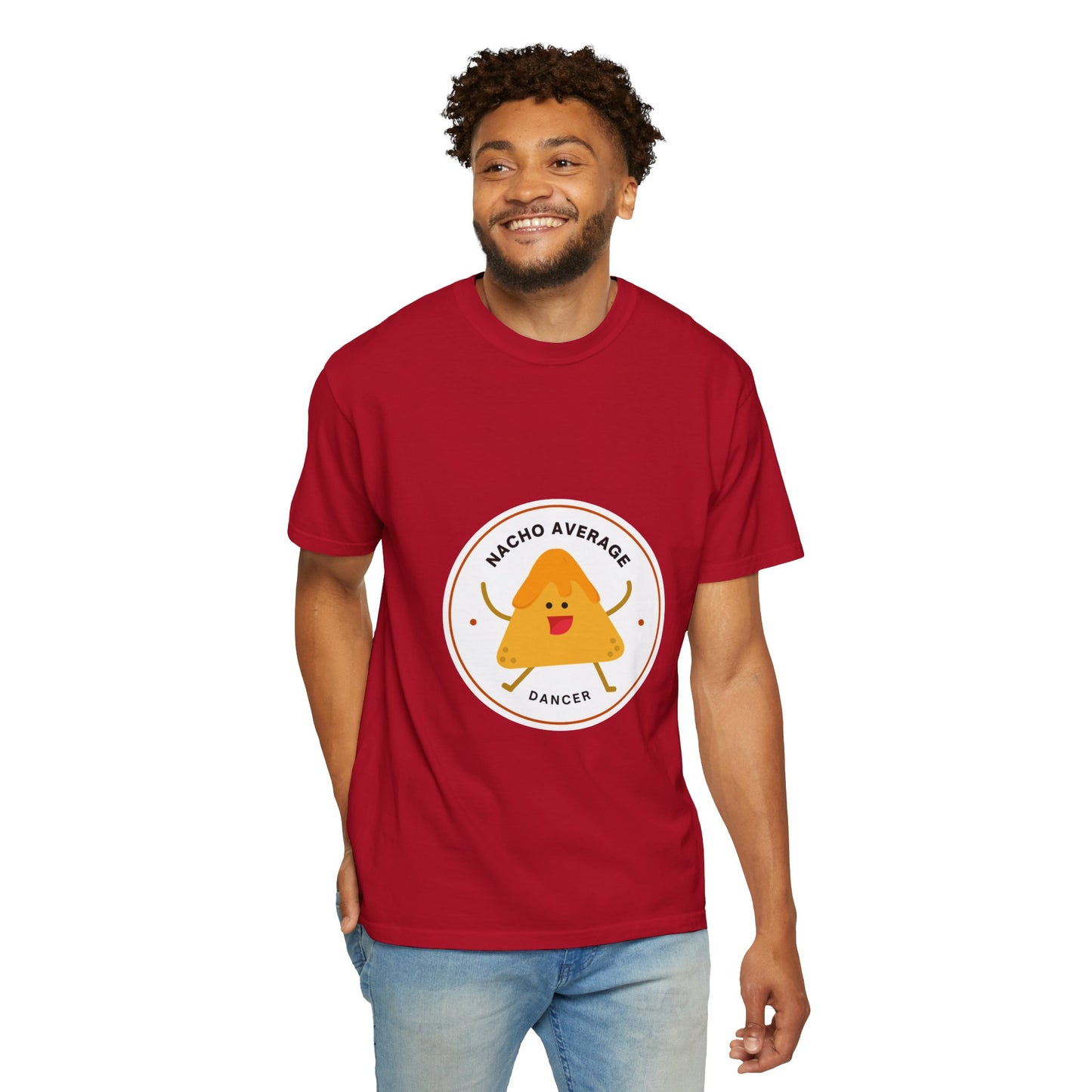 "Nacho Average Dancer" T-Shirt – Funny Dance Pun Unisex Garment-Dyed Tee with Cute Nacho Graphic 🌮💃