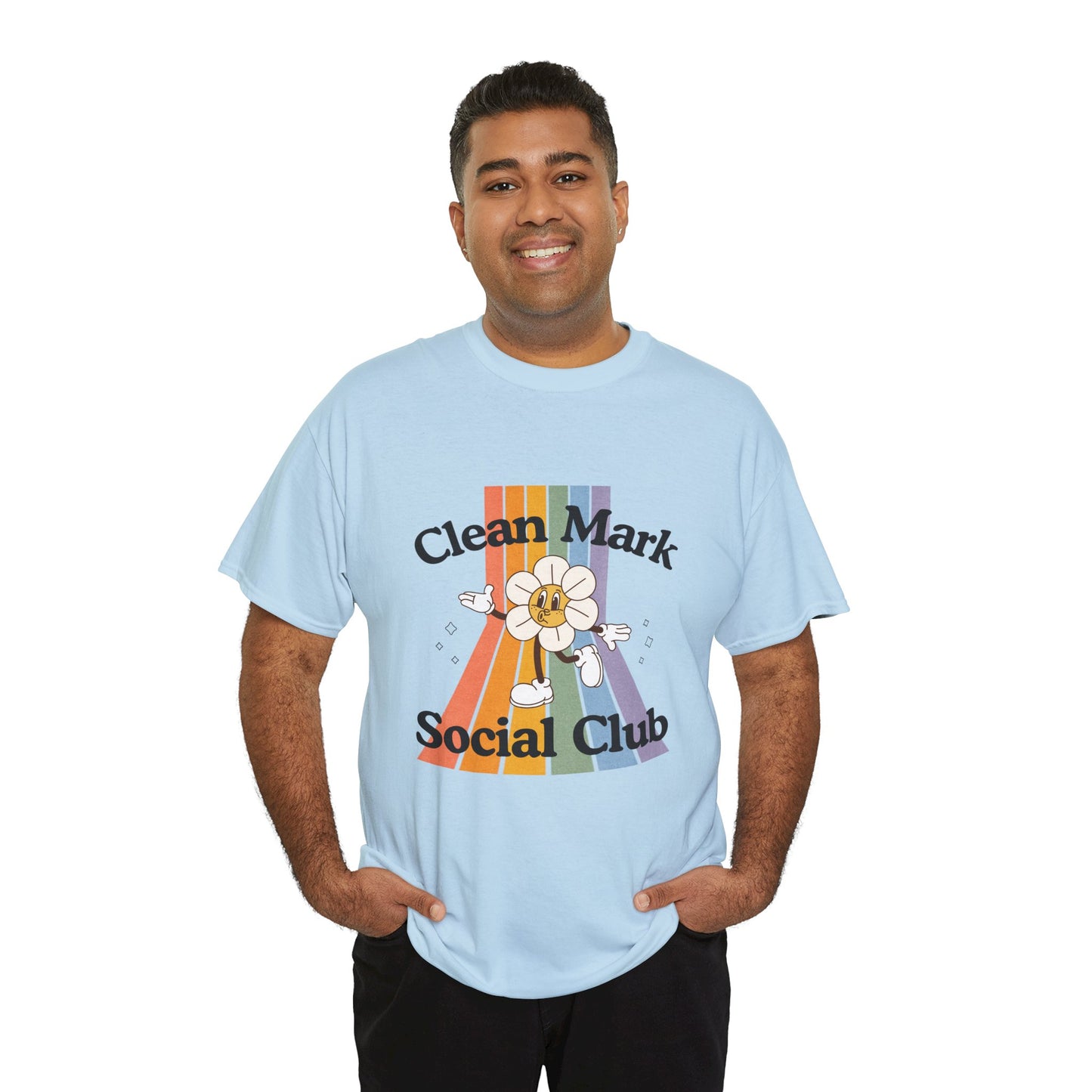 “Clean Mark Social Club” Unisex Heavy Cotton T-Shirt – Streetwear-Inspired Dance Graphic Tee for Adults & Kids