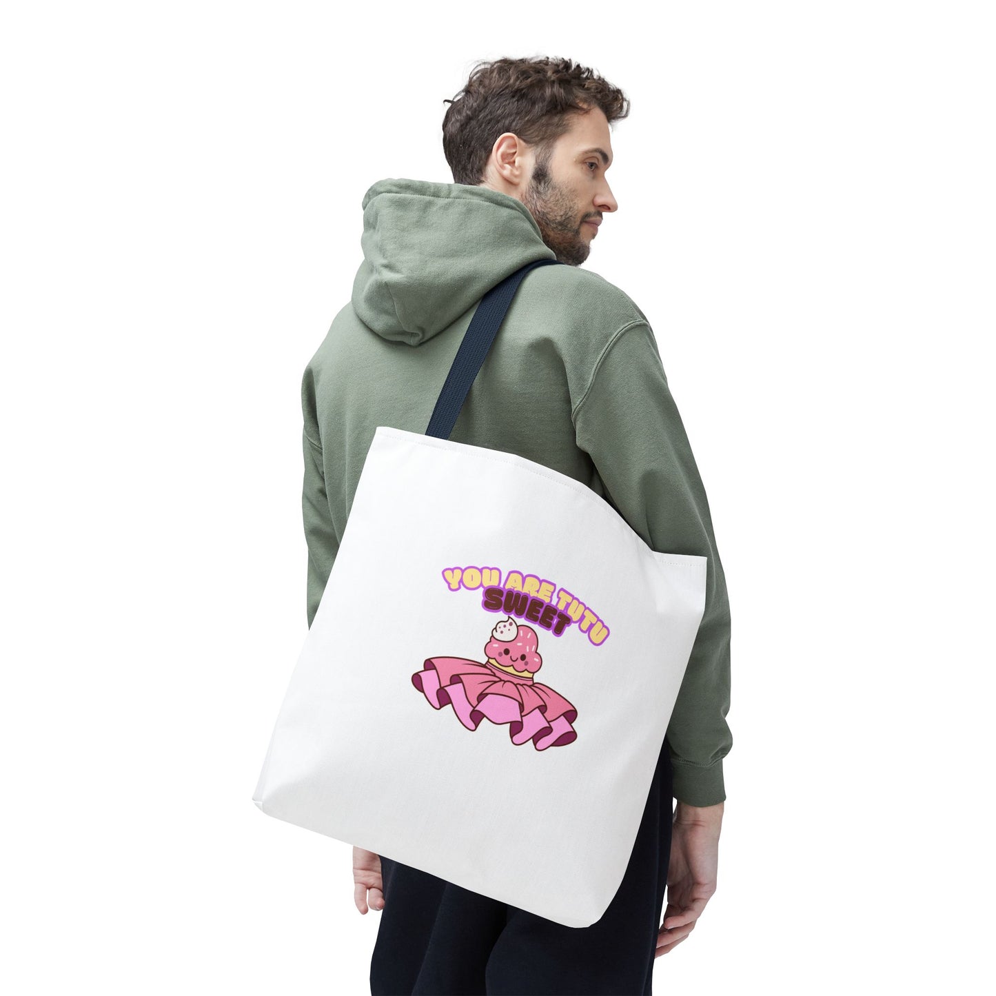 "You Are Tutu Sweet" Kawaii Cupcake Dance Tote Bag – Cute Canvas Bag for Dancers, Dance Moms & Ballet Lovers | Dance Gift Idea