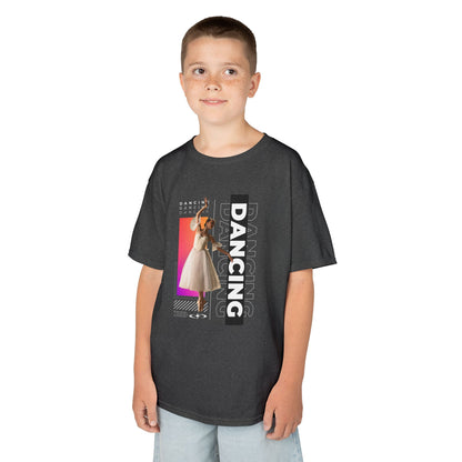 “Dancing” Youth Short Sleeve T-Shirt – Streetwear-Inspired Female Dancer Graphic – Trendy Kids Dance T-Shirt for Girls