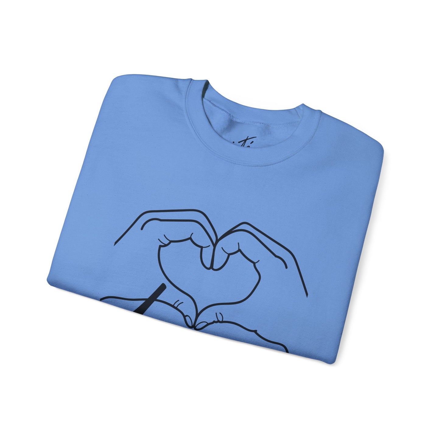 Dance Heart Hands Unisex Crewneck Sweatshirt – Hand Heart Graphic Dance Lover Pullover