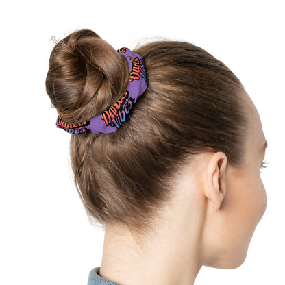 “Dancer Vibes” Scrunchie – Colorful Text Dance Hair Accessory for Performers and Dance Lovers