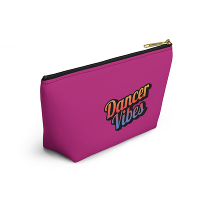 "Dancer Vibes" Makeup Bag – Colorful Text-Based Dance Graphic – Fun Dance-Themed Zipper Pouch for Cosmetics, Accessories & Travel Essentials