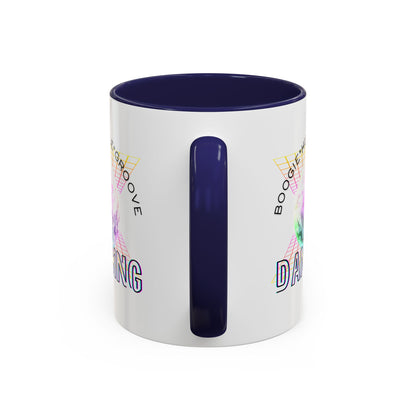 "Boogie, Hustle, Groove - Dancing" Disco Accent Coffee Mug – Fun Retro Dance Gift for Coffee Lovers