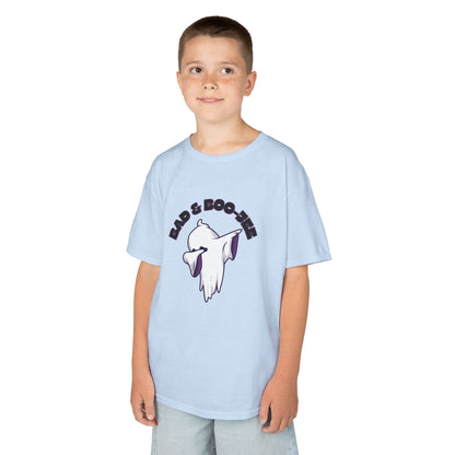 “Bad & Boo-jee” Funny Halloween Dance T-Shirt with Cute Ghost Dab Graphic - Kids Heavy Cotton™ Tee