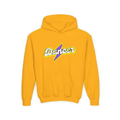 "Dancer" Youth Hooded Sweatshirt – Superhero-Inspired Dance Graphic Fleece Hoodie for Kids and Teens