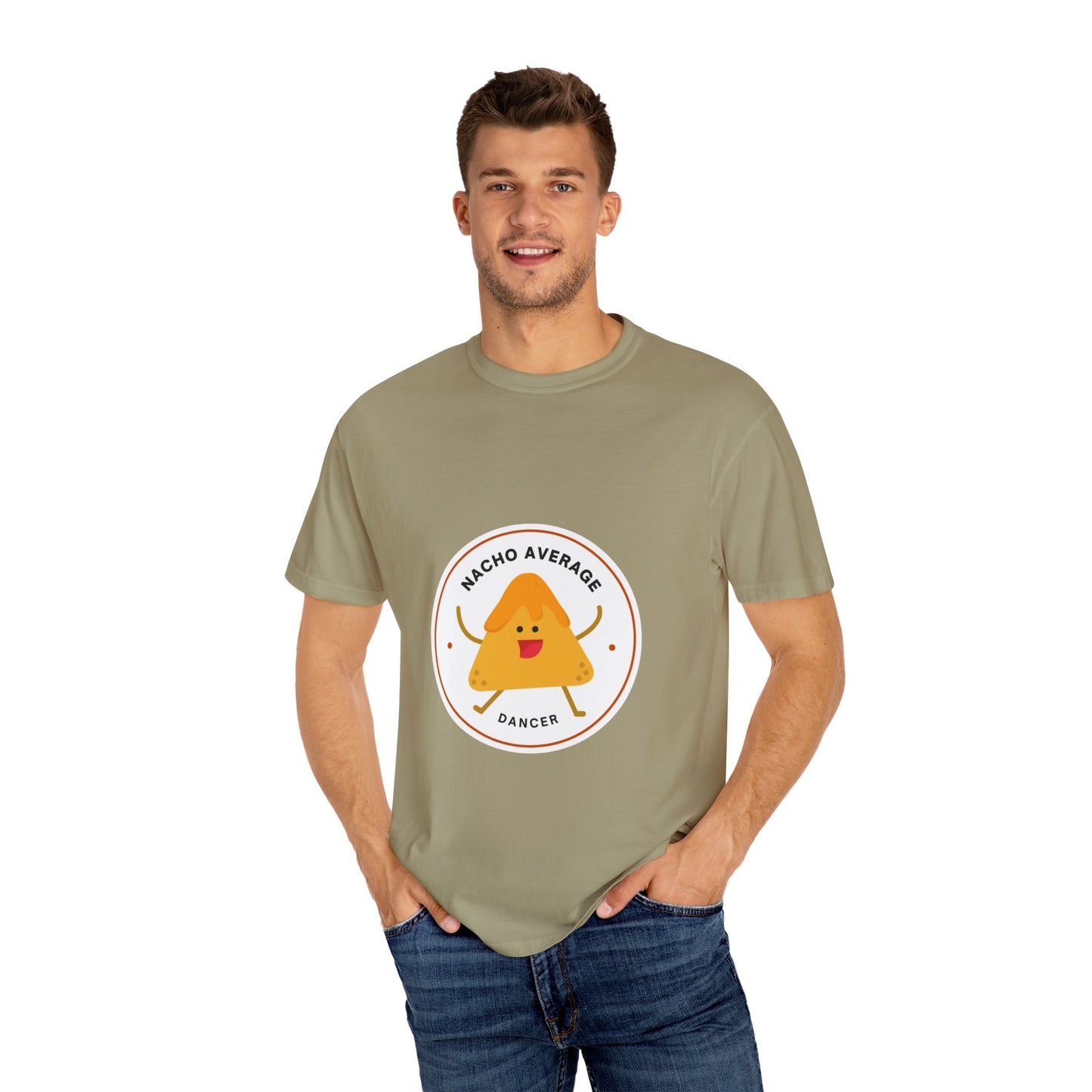 "Nacho Average Dancer" T-Shirt – Funny Dance Pun Unisex Garment-Dyed Tee with Cute Nacho Graphic 🌮💃