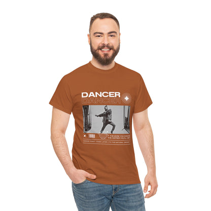 "Dancer "Jazz Pose Unisex Heavy Cotton Tee – Streetwear-Inspired Jazz Dance Graphic T-Shirt for Performers