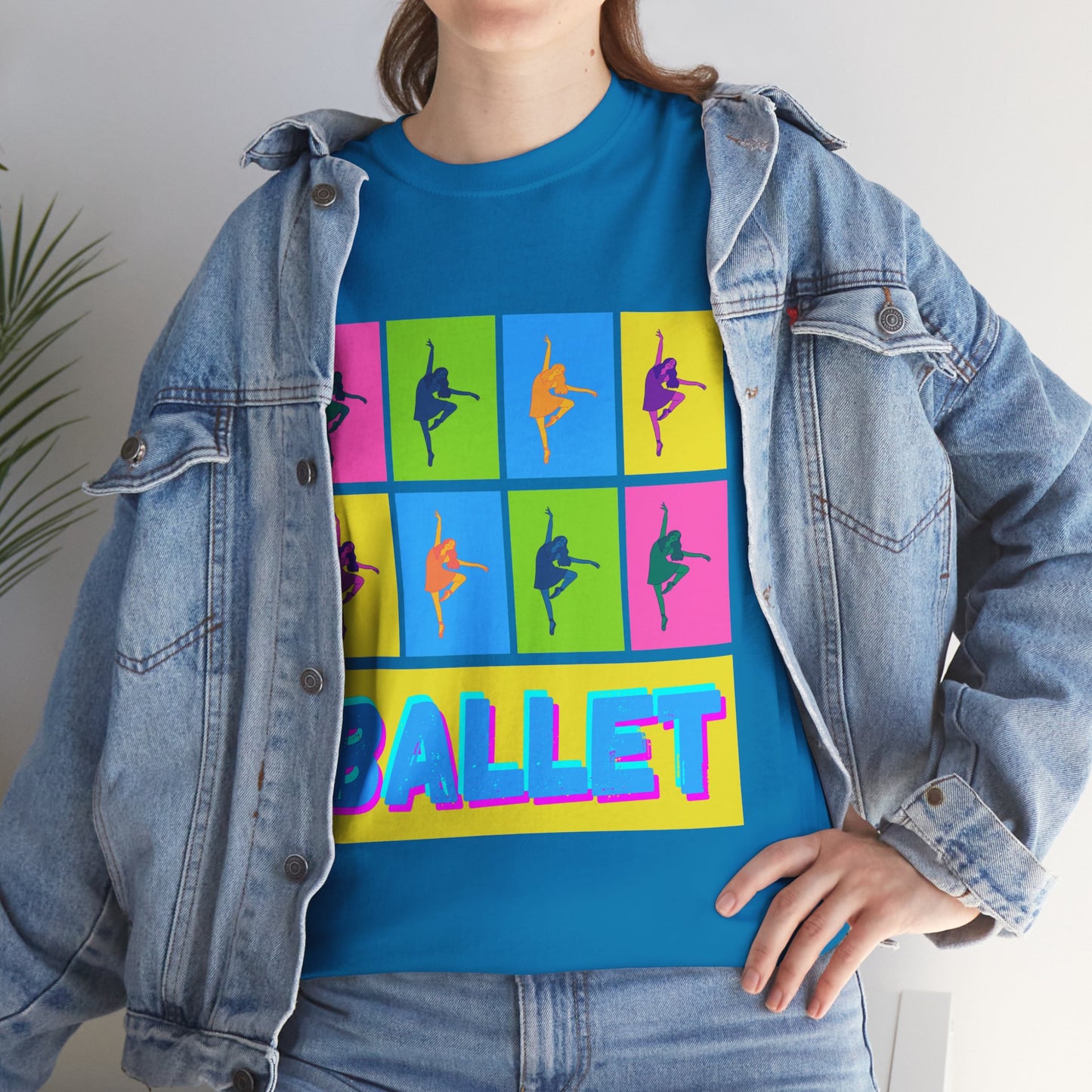 "Ballet" Pop Art Inspired Dance Graphic Unisex Heavy Cotton Tee – Artistic Ballet Dancer T-Shirt for Dance Lovers