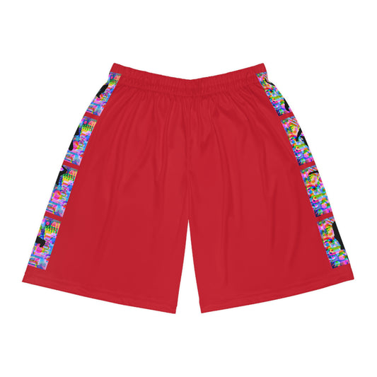 Levels Premium Collection Basketball Shorts – Vibrant Unisex Streetwear Shorts with Dancer Silhouette Graphic