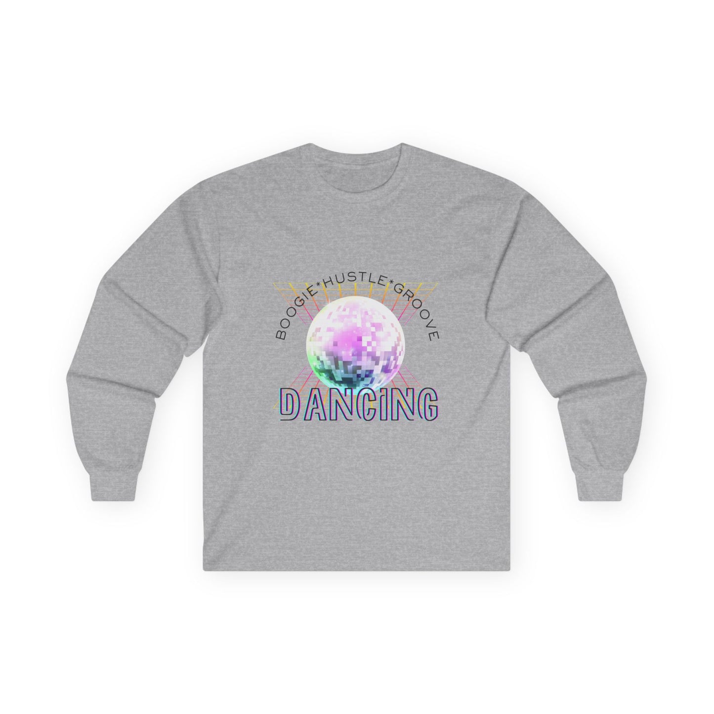 "Boogie, Hustle, Groove - Dancing" Streetwear Dance Graphic – Unisex Long Sleeve Tee
