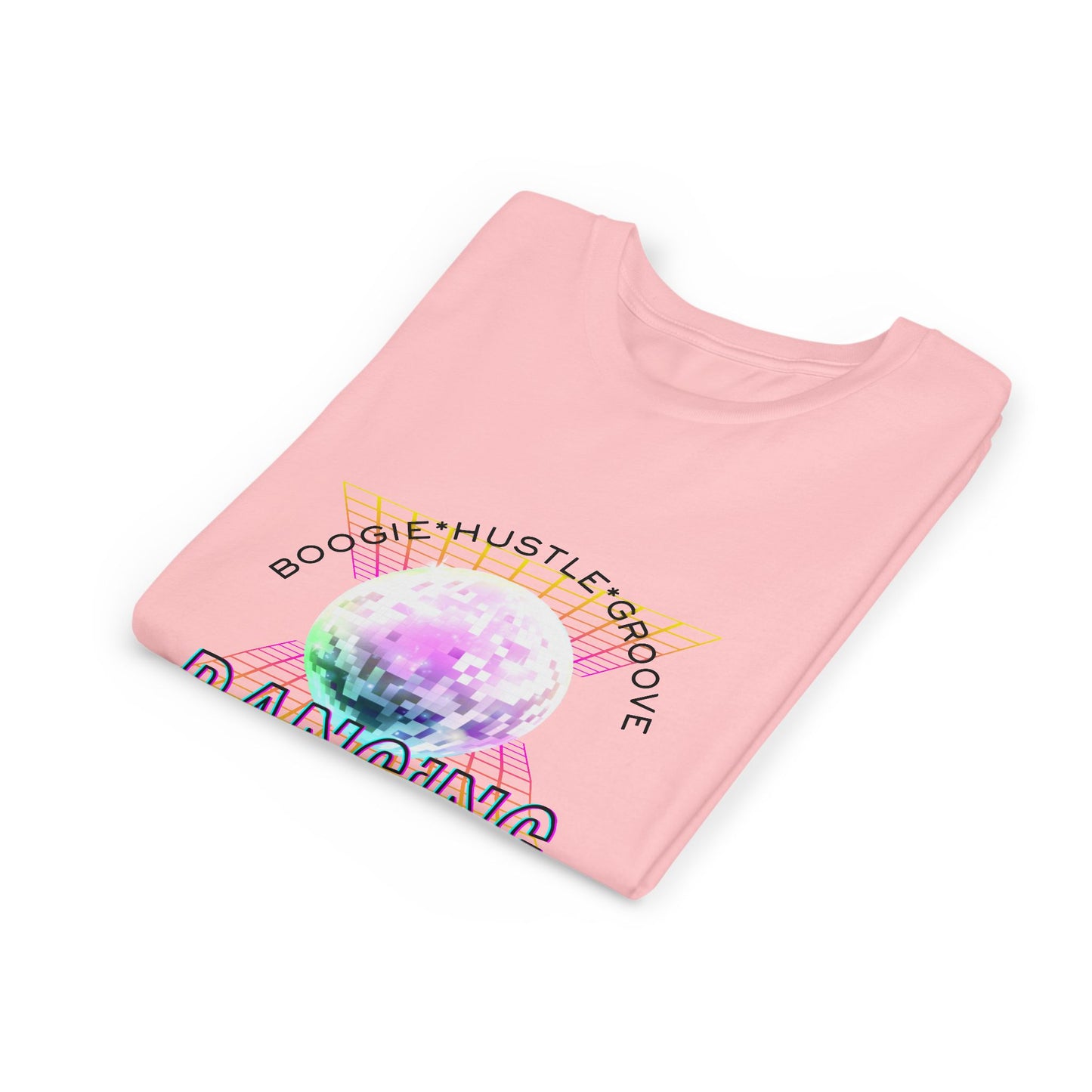 "Boogie, Hustle, Groove - Dancing" Streetwear Dance Graphic – Youth Short Sleeve Tee