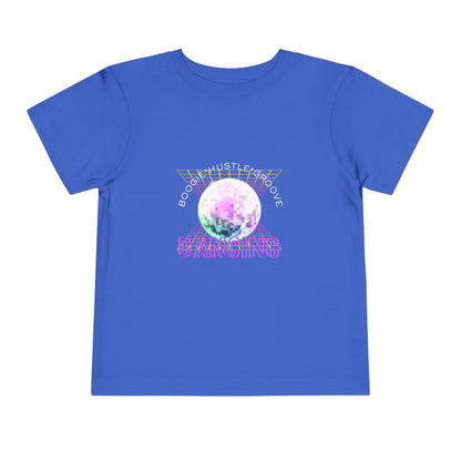 "Boogie, Hustle, Groove - Dancing" Streetwear Dance Graphic – Toddler Short Sleeve Tee