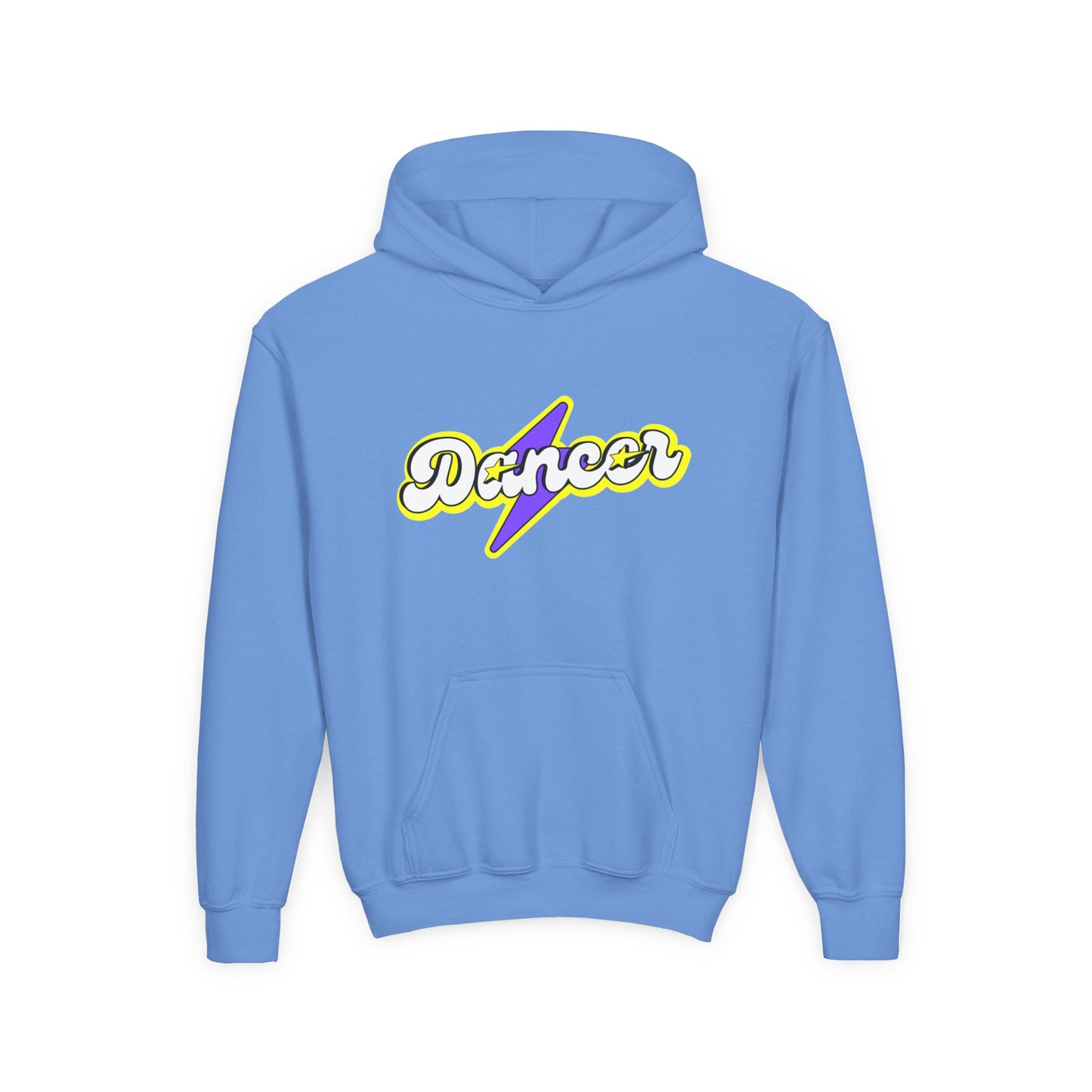 "Dancer" Youth Hooded Sweatshirt – Superhero-Inspired Dance Graphic Fleece Hoodie for Kids and Teens