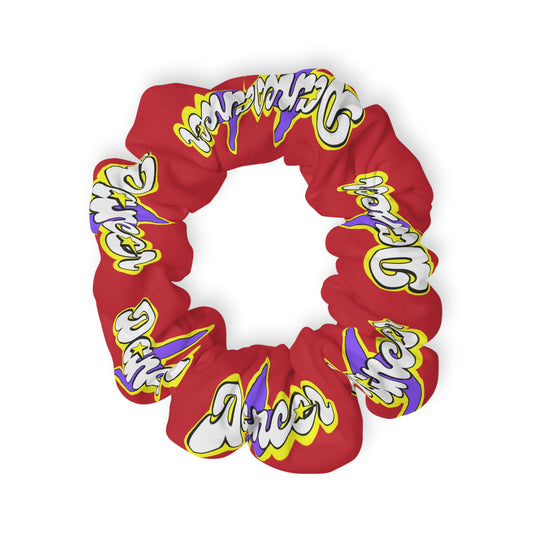 “Dancer” Scrunchie – Superhero-Inspired Dance Hair Accessory with Bold Graphic for Performers