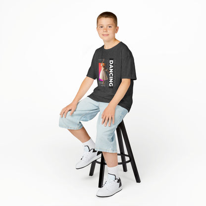 “Dancing” Youth Short Sleeve T-Shirt – Streetwear-Inspired Female Dancer Graphic – Trendy Kids Dance T-Shirt for Girls