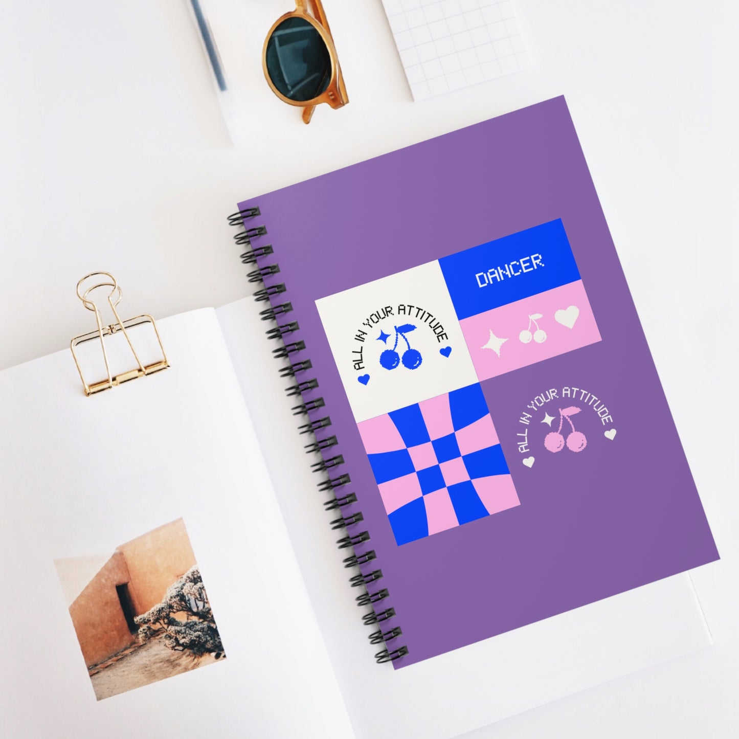 "Dancer – All in Your Attitude" Spiral Notebook – Retro Dance Journal for Confident Dancers, Students & Choreographers