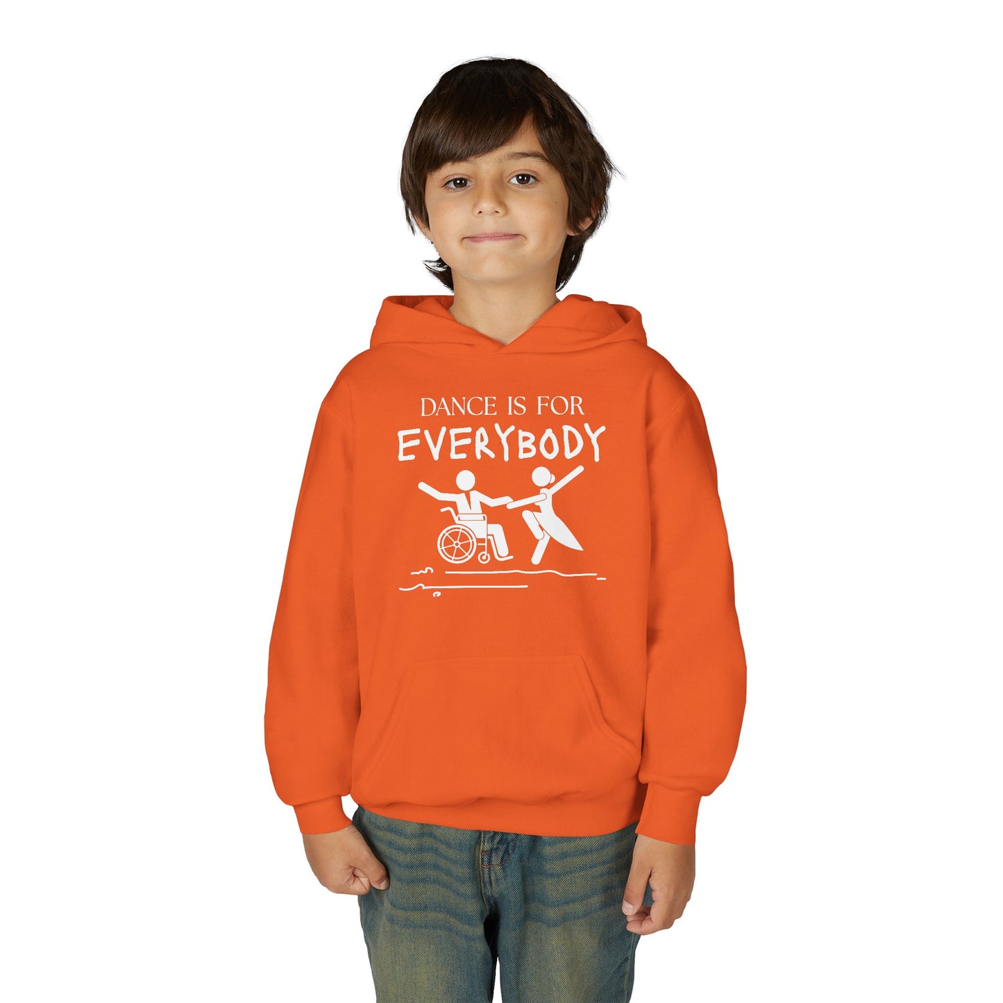 “Dance Is for Everybody” Unisex Youth Hoodie – Inclusive Dance Hoodie for Kids & Teens, Personalized with Name or Studio