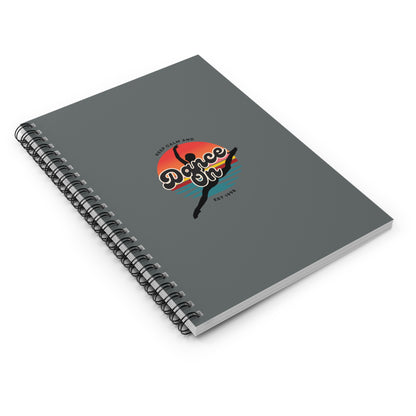 "Keep Calm and Dance On" Spiral Notebook – Retro Dance Journal with Colorful Graphic for Dancers, Students & Creative Writers