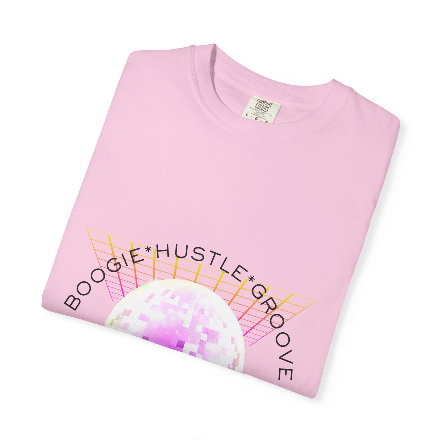 "Boogie, Hustle, Groove - Dancing" Streetwear Dance Graphic – Unisex Garment-Dyed T-Shirt
