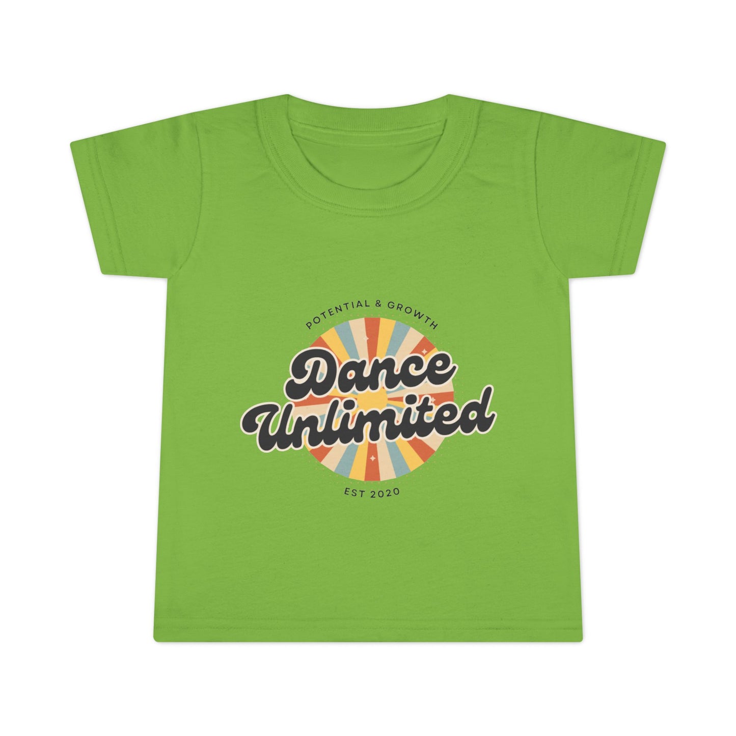 "Dance Unlimited – Potential & Growth" Toddler Dance T-Shirt – Retro Short Sleeve Tee for Kids