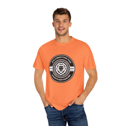 "Jeté Competition Team,  Always Keep Dancing" Unisex Garment-Dyed T-Shirt – Collegiate-Style Dance Graphic Tee – Shirt for Dancers & Teams