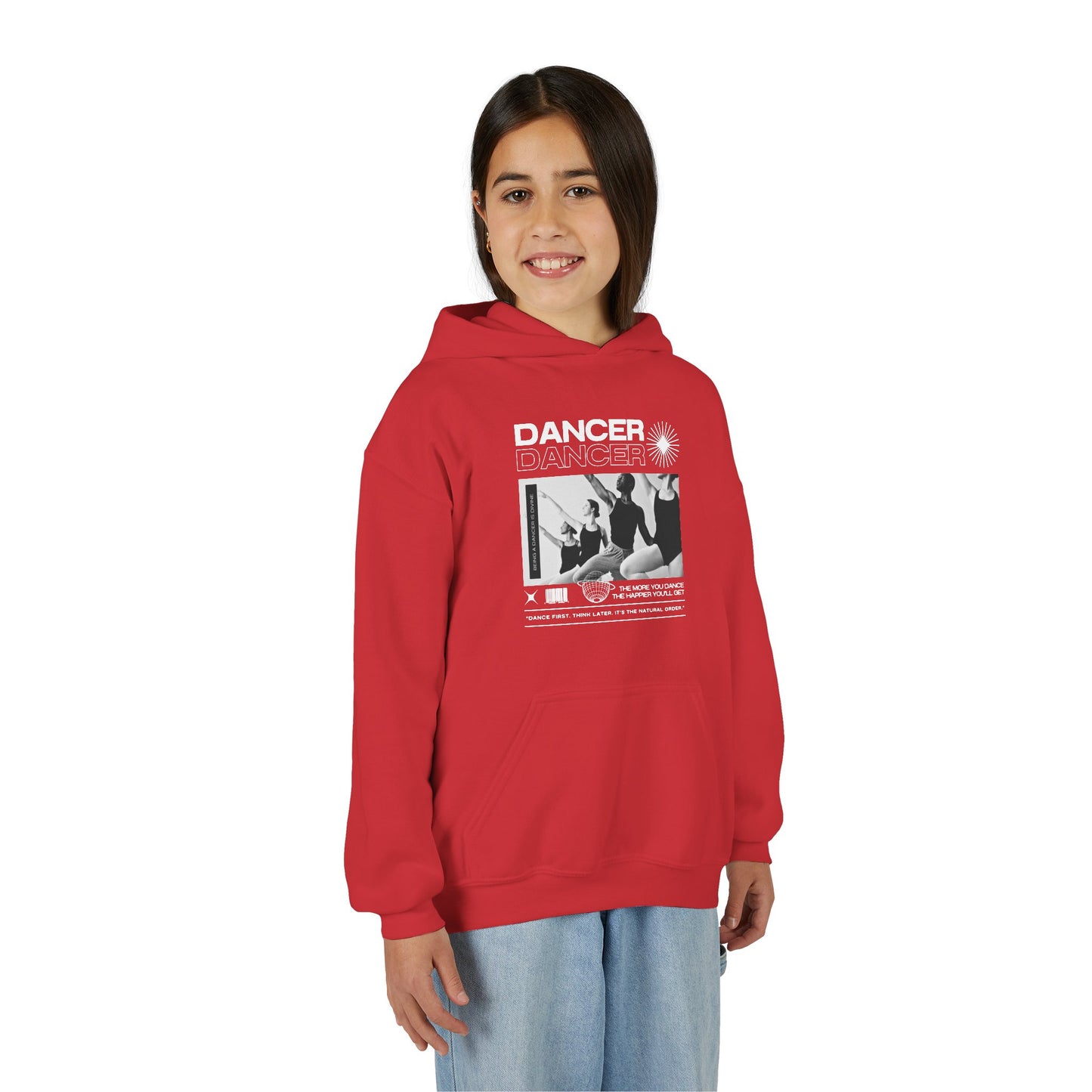 “Dancer” Young Ballet Dancers at the Barre Graphic | Unisex Youth Hoodie – Streetwear-Inspired Ballet Dance Hoodie for Kids & Aspiring Dancers