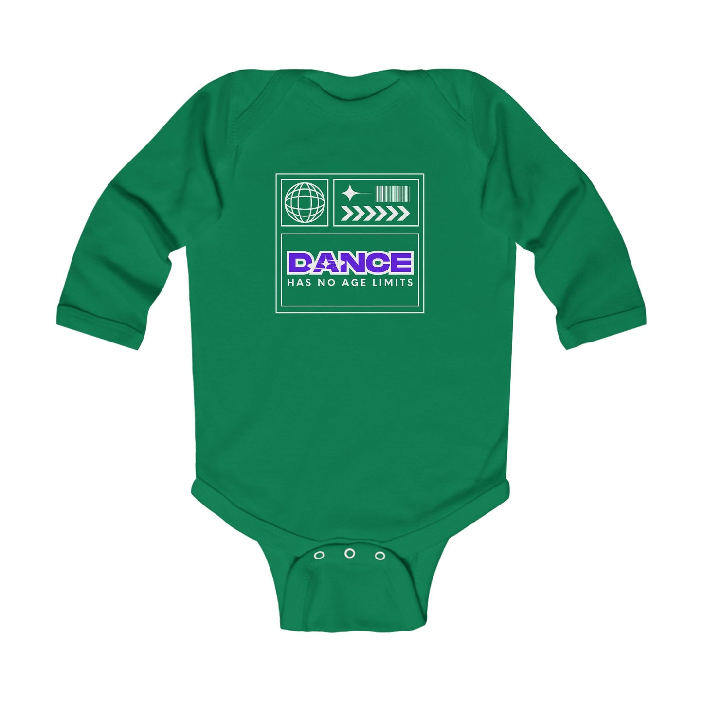 "Dance Has No Age Limits" Streetwear Dance Graphic – Infant Long Sleeve Bodysuit